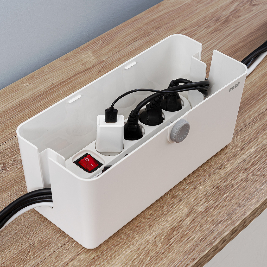  Кутия за кабели Reer CableGuard 78020, Бяла 