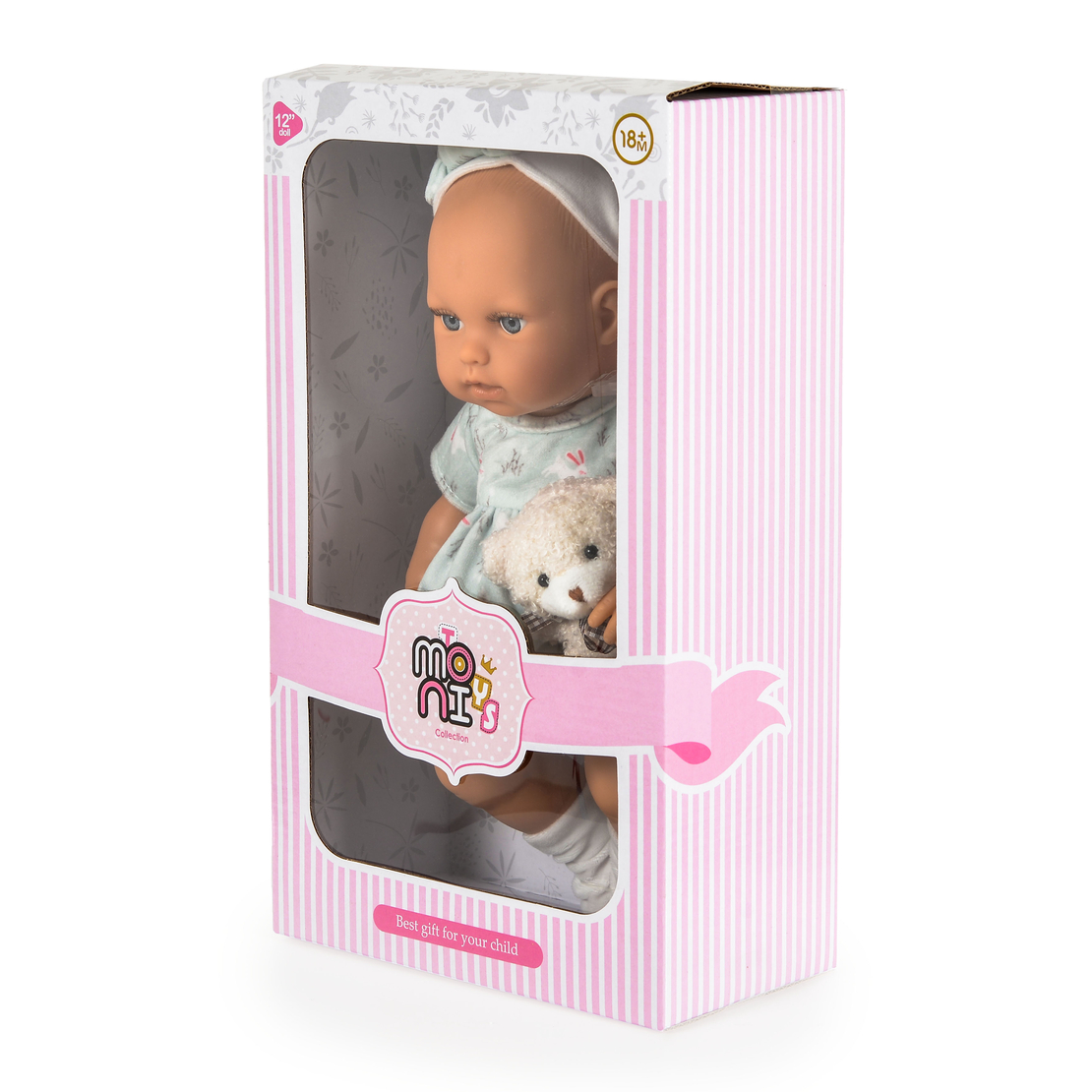 Moni Кукла 30см Bear and Baby Рокля Мента 111795