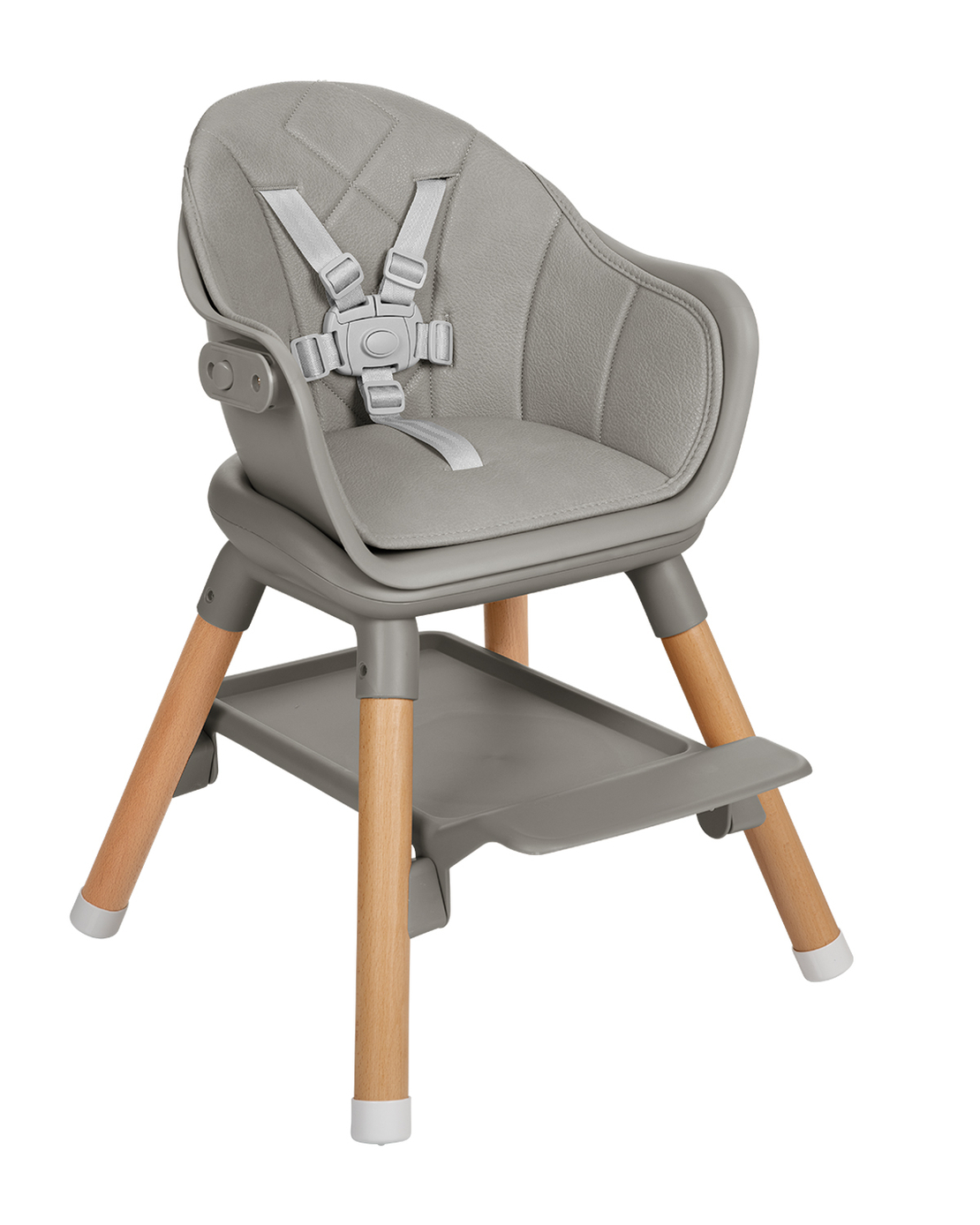 KikkaBoo Стол за Хранене 6в1 Woody Grey 2024