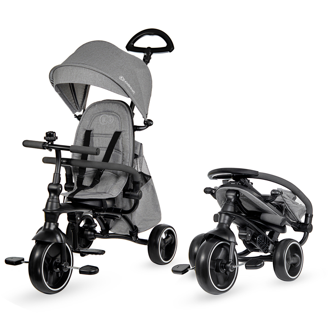 Триколка KinderKraft Jazz, 4в1, Сива 
