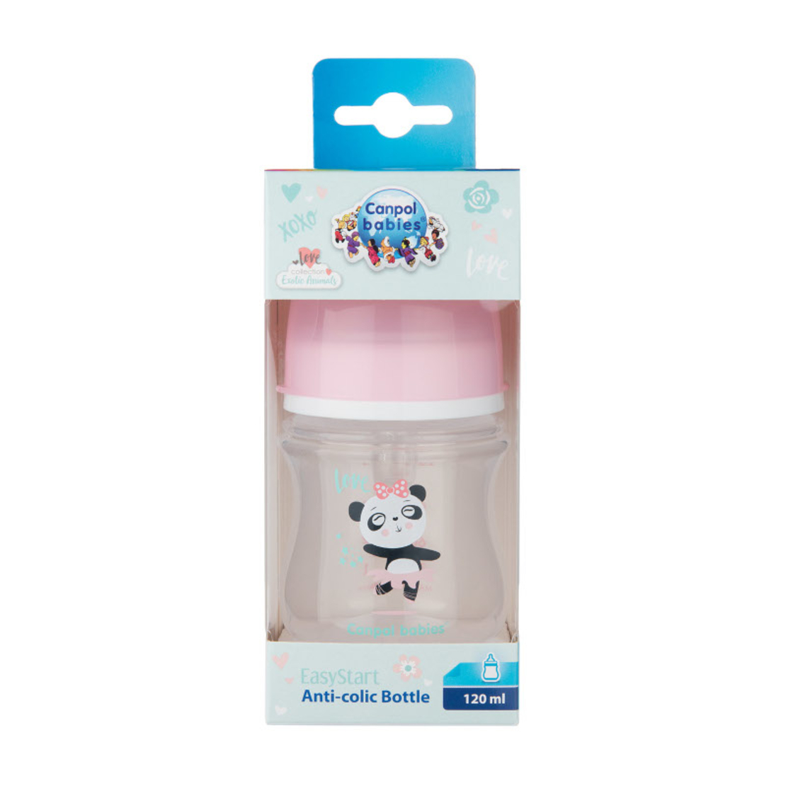 Шише антиколик с широко гърло Exotic Animals 120 мл