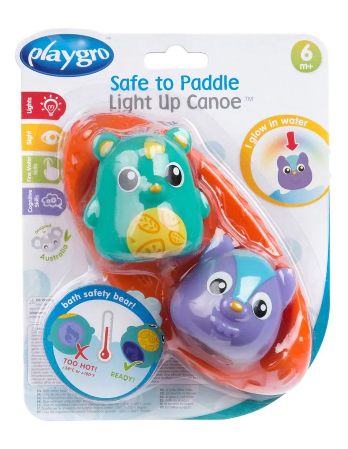 PLAYGRO КАНУ ЗА БАНЯ С ТЕРМО СЕНЗОР И СВЕТЛИНИ 6М+