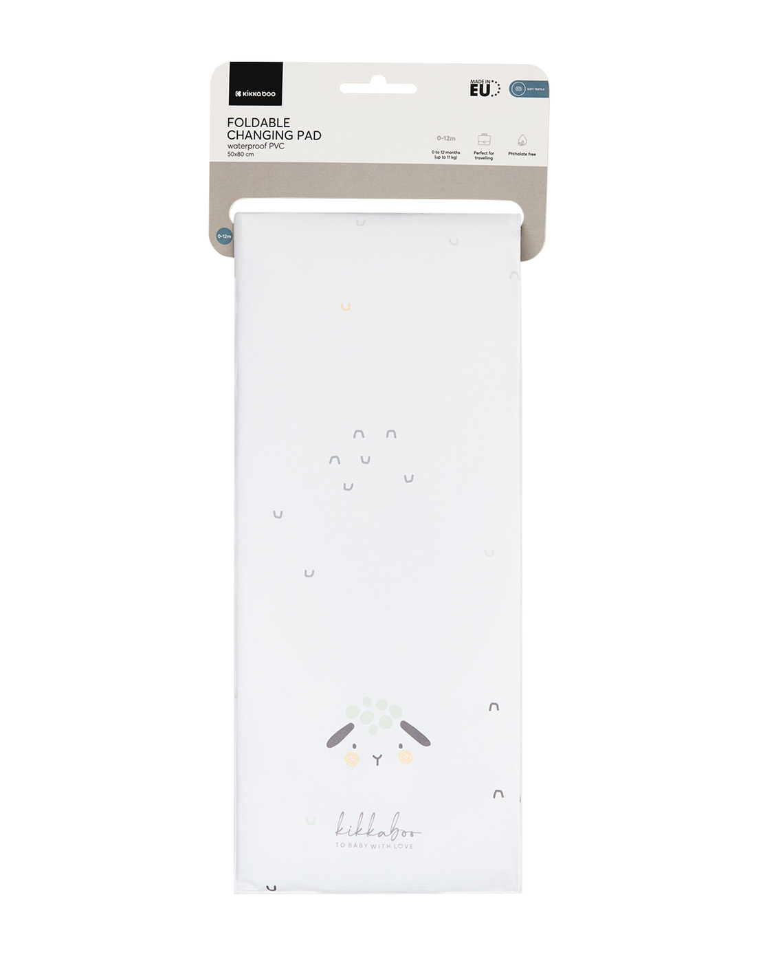 KikkaBoo Сгъваема PVC Подложка за Повиване 50х80см Sleepy Sheep