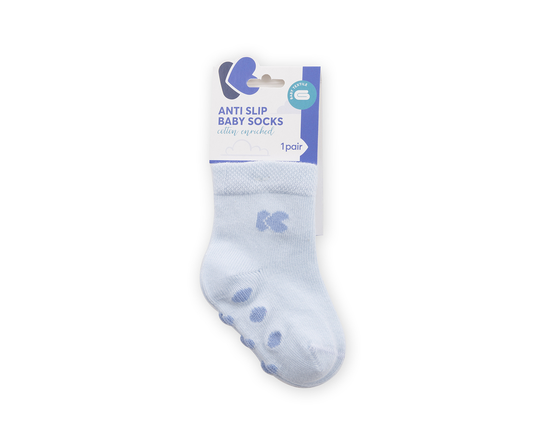 Бебешки чорапи с релефно стъпало Light Blue 2-3г