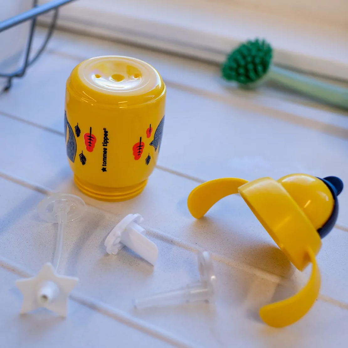 Tommee Tippee Неразливаща се Чаша със Сламка и с Дръжки SuperStar с Покритие Bacshield300 мл 6м+ Жълта