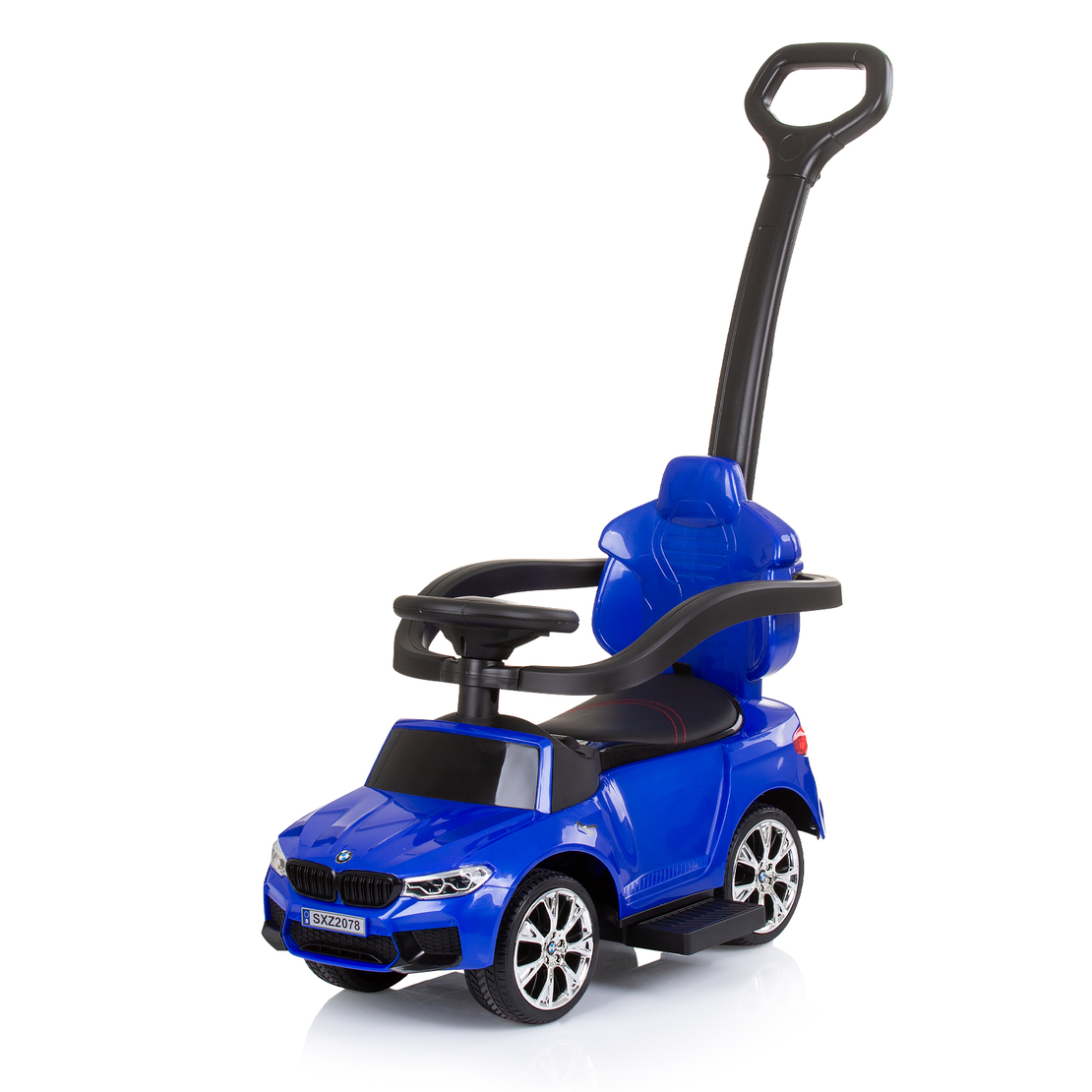 Chipolino  Кола за яздене с дръжка BMW Синя
