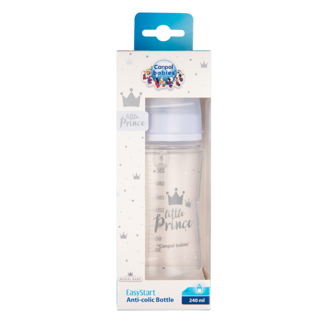 Шише антиколик с широко гърло Easy Start ROYAL BABY 240 мл