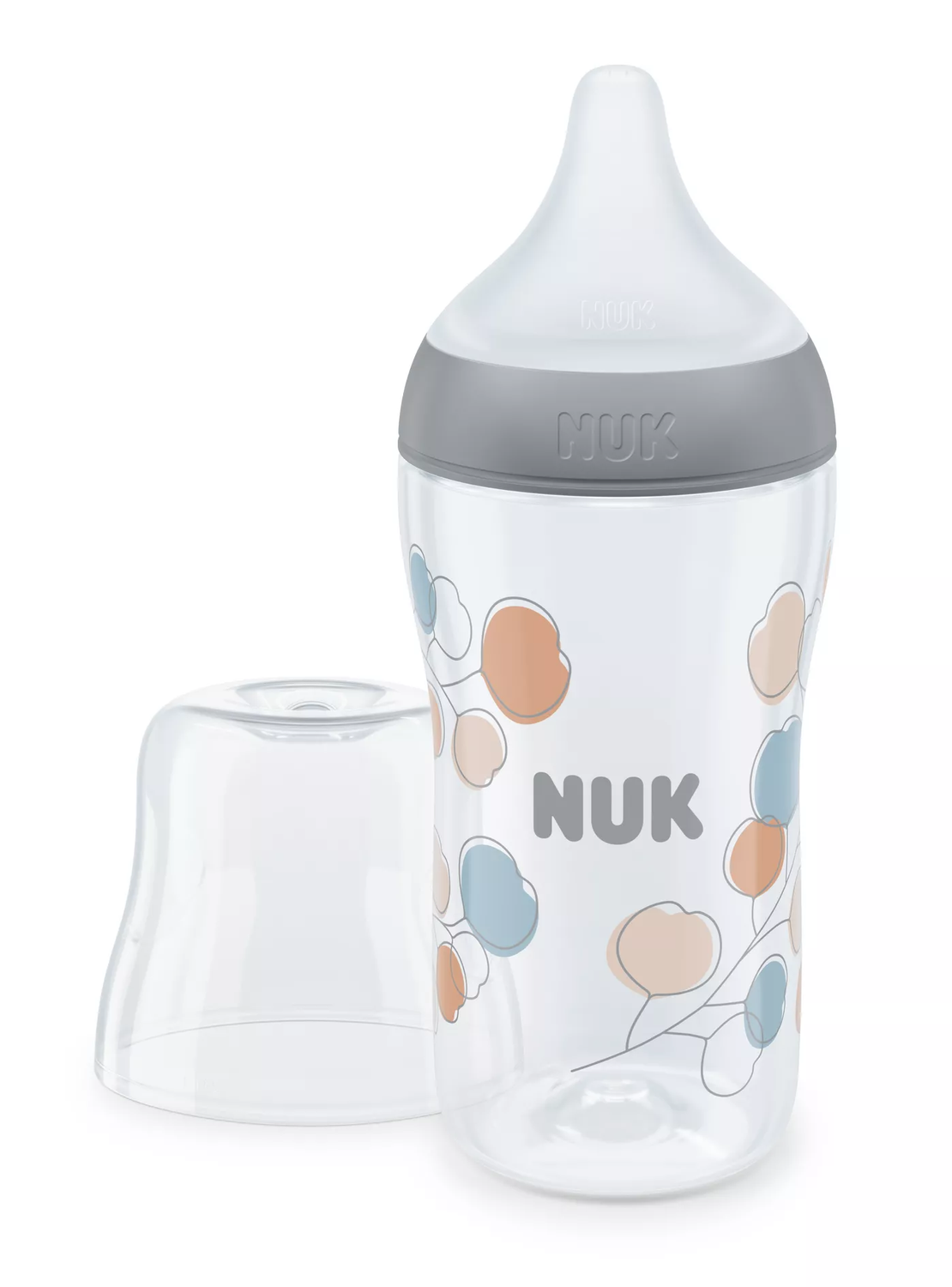 NUK Perfect Match Шише РР 260мл със Силиконов Биберон за Хранене M 3+ месеца с Клонче
