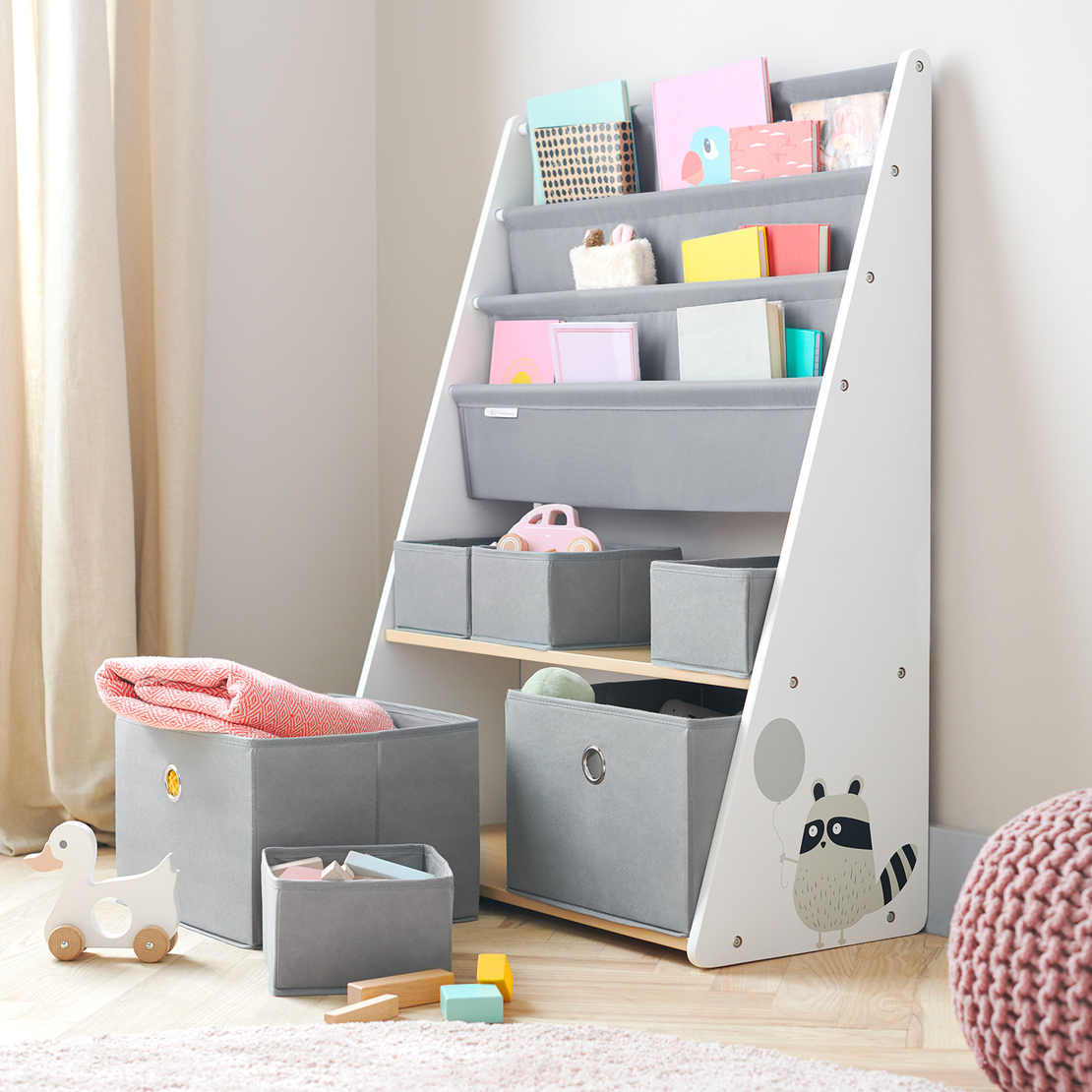  Стелаж/шкаф за книги KinderKraft Racoon 