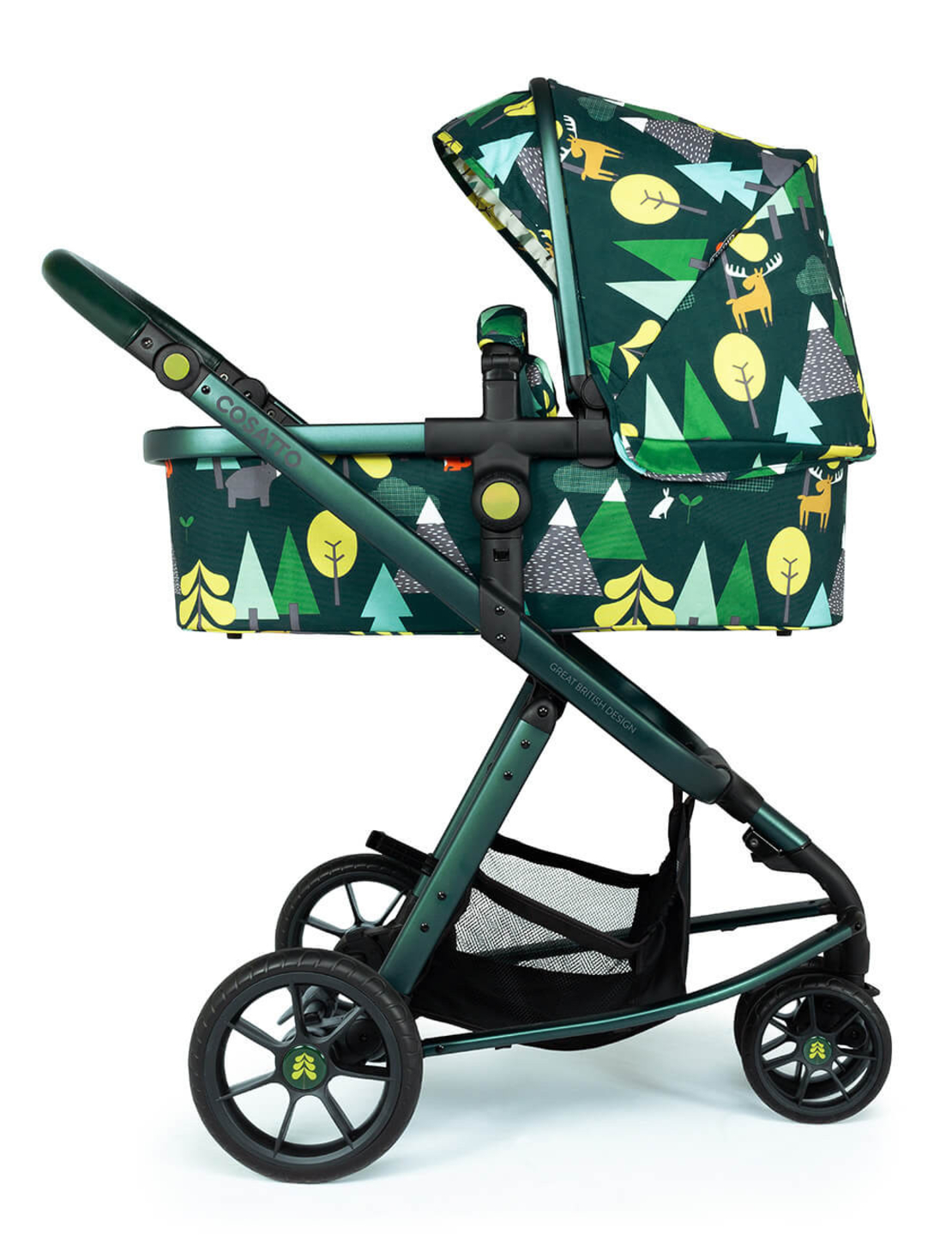 Комплект количка Cosatto Giggle 3 Into the wild 5в1, i-Size база и чувалче за крака