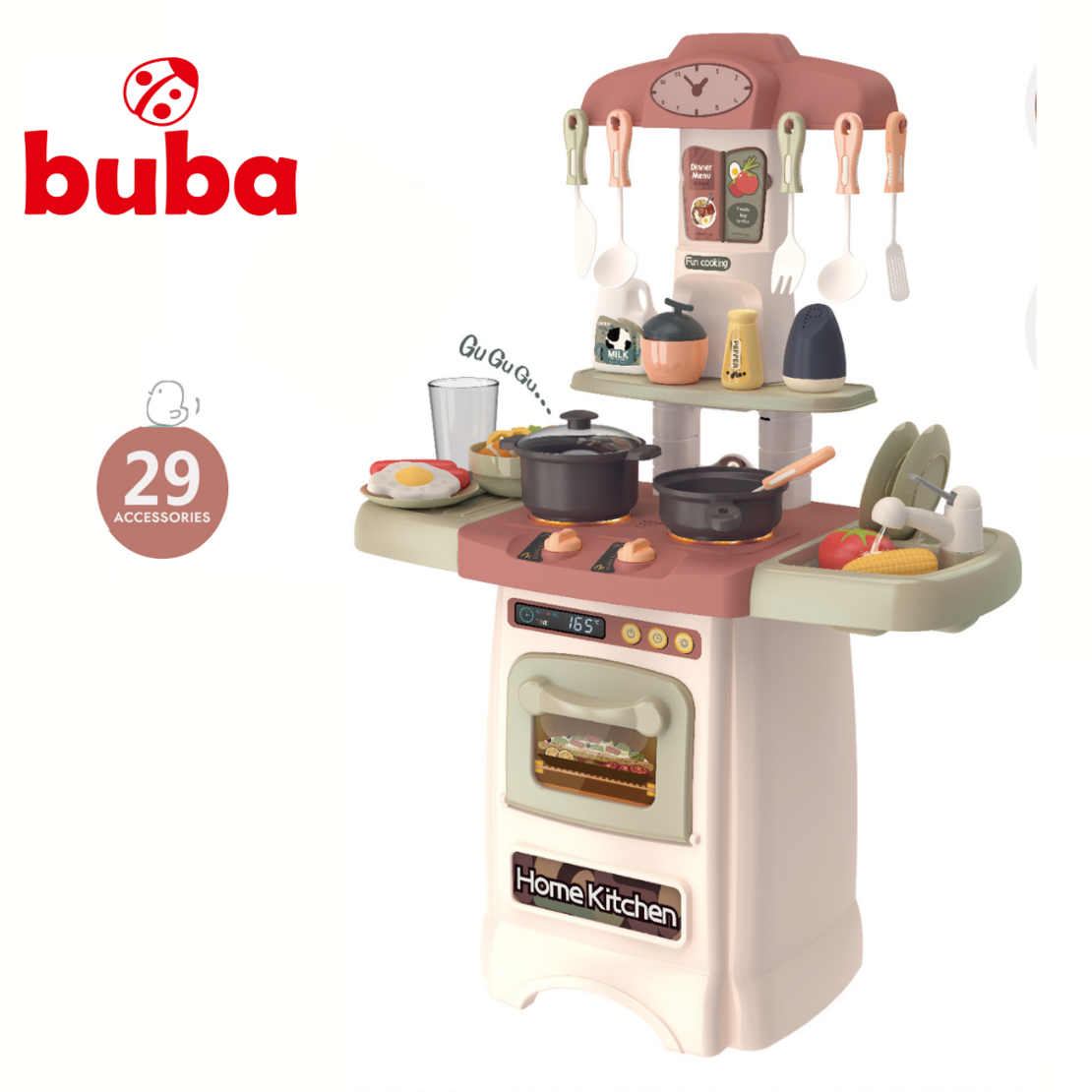 Детска кухня Buba Home Kitchen, Ретро, 889-196, розова 