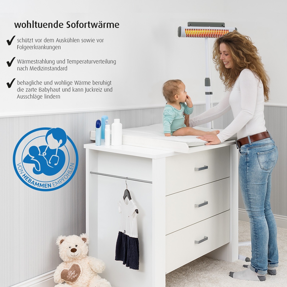  Нагревател за маса за преповиване Reer 19050, EasyHeat 