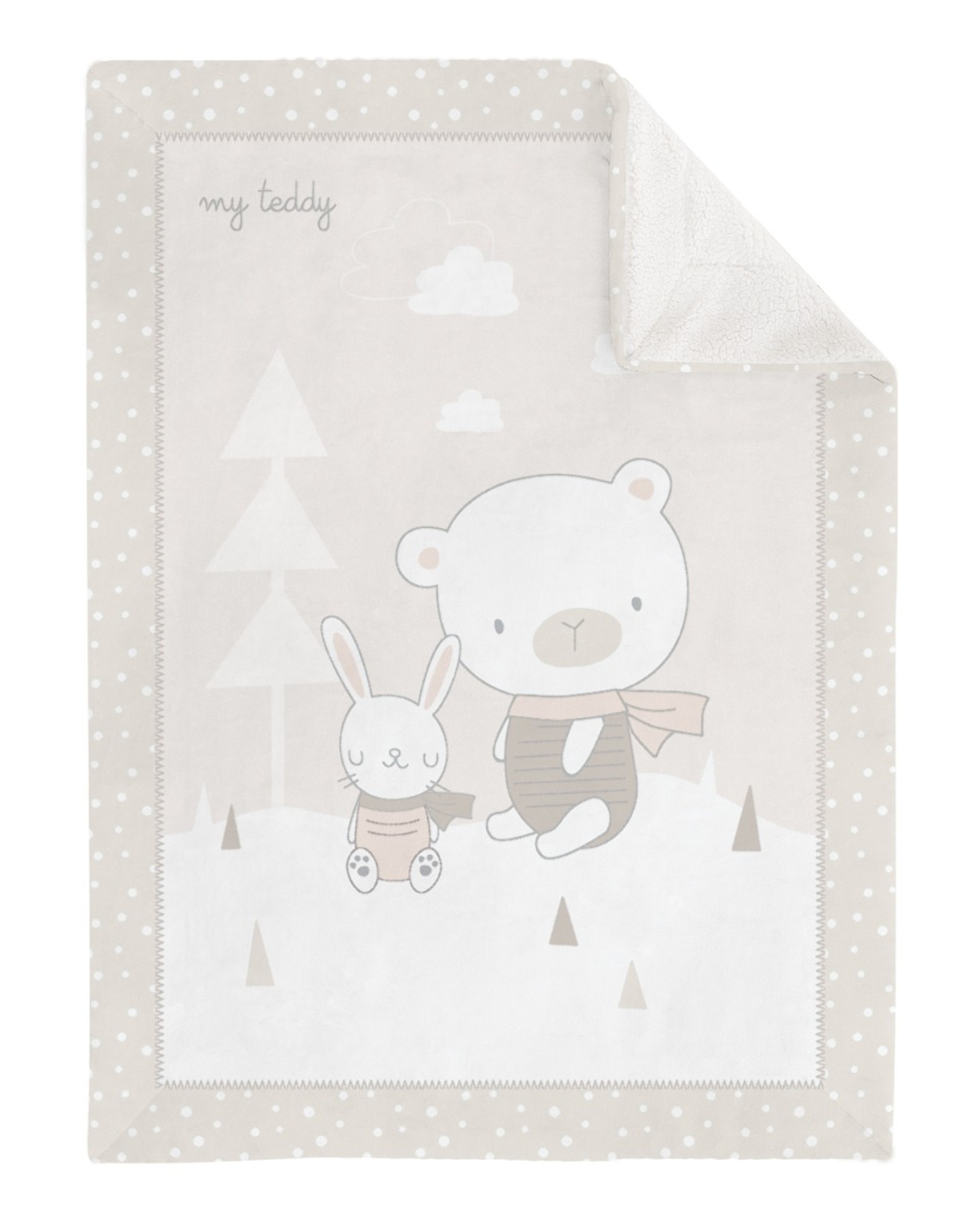 Супер меко бебешко одеяло с шерпа 110/140 см My Teddy