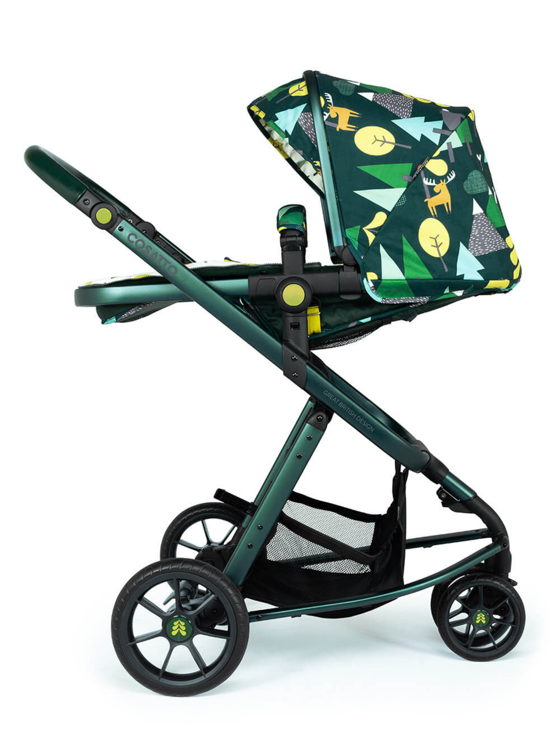 Комплект количка Cosatto Giggle 3 Into the wild 5в1, i-Size база и чувалче за крака
