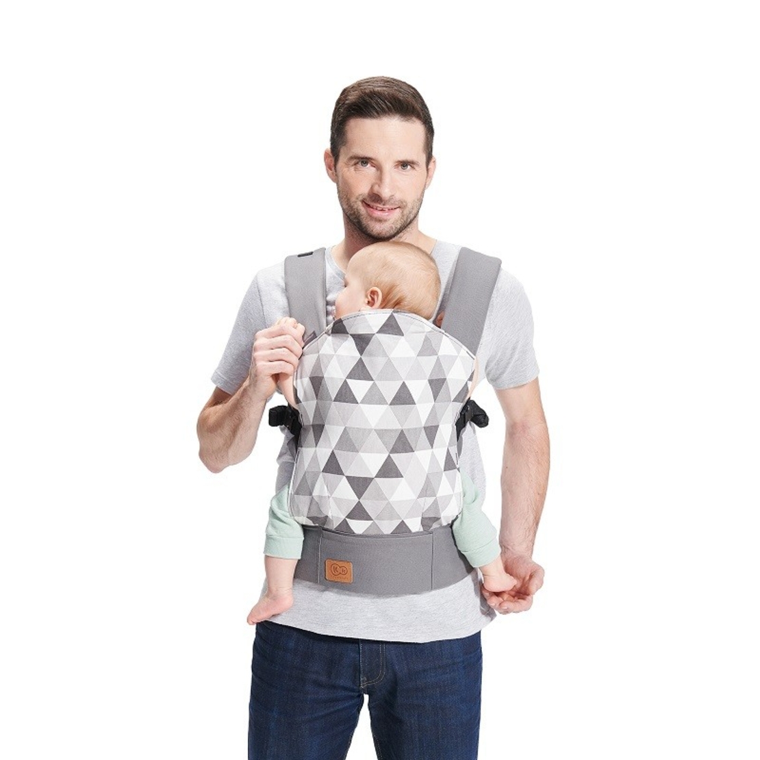  Ергономична раница за бебе KinderKraft NINO, Сиво 