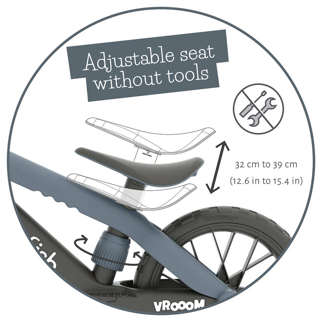  Колело за баланс Chillafish BMXie VROOM, Anthracite 