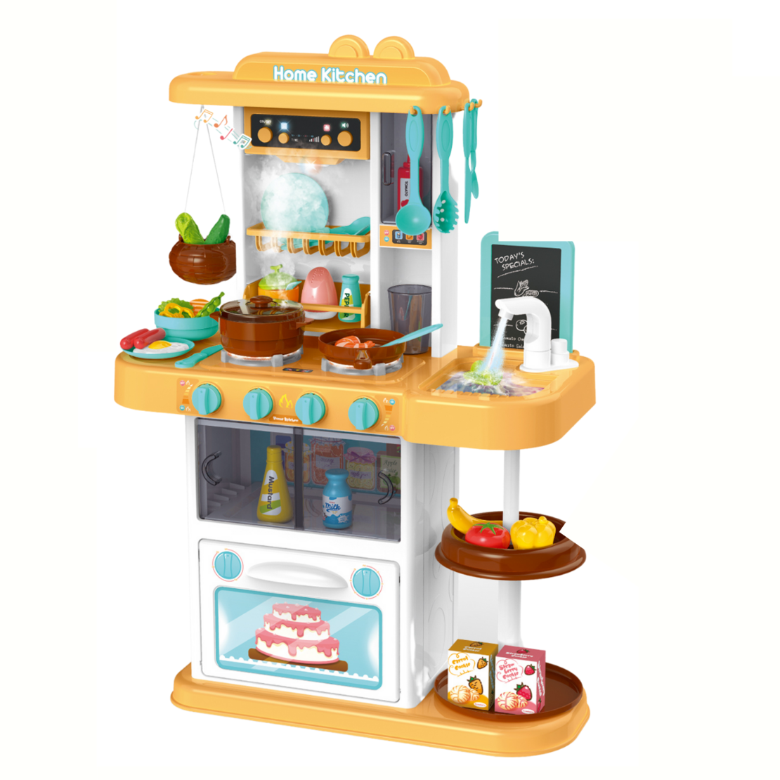  Детска кухня Buba Home Kitchen, 43 части, 889-163, оранжева 