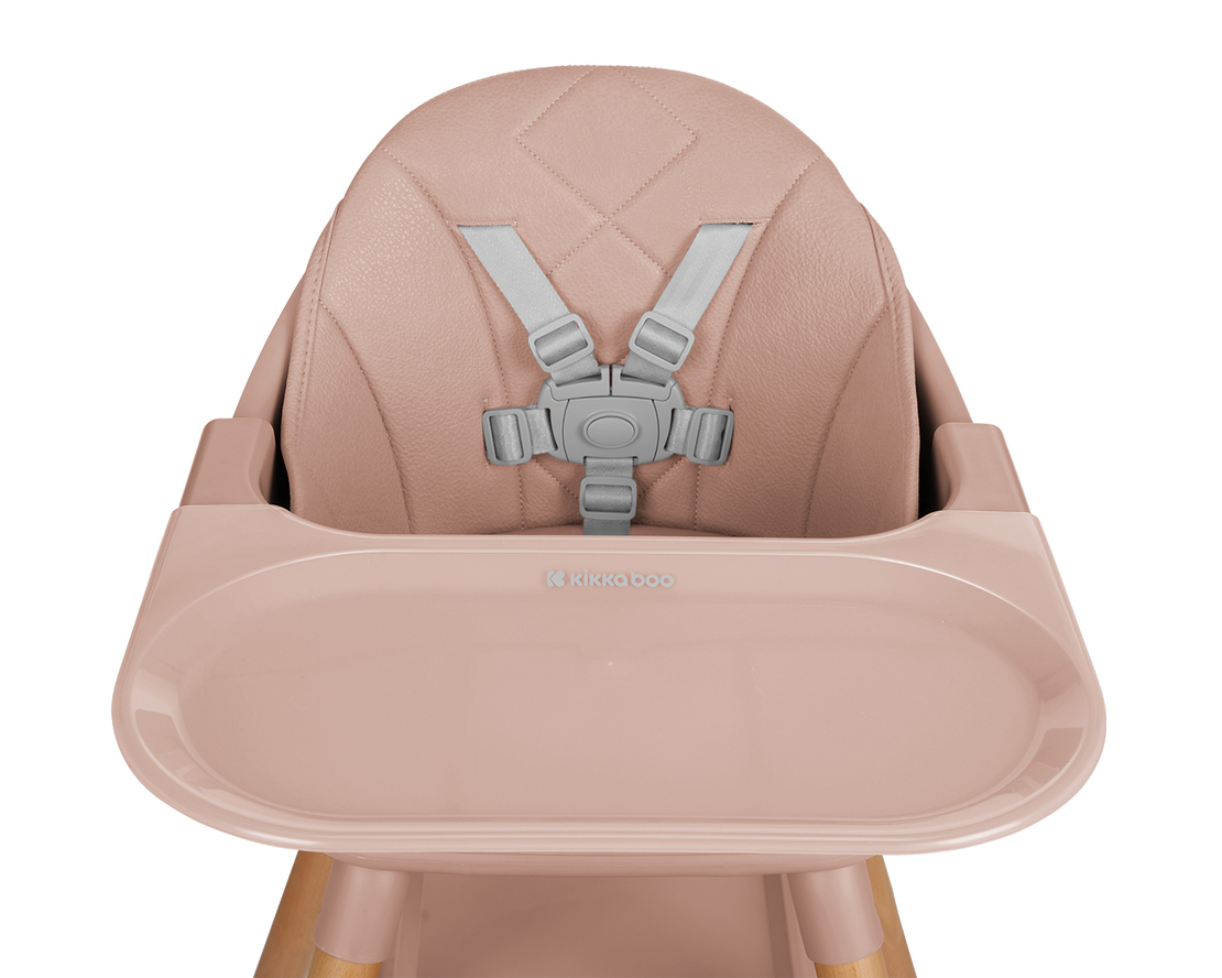 KikkaBoo Стол за Хранене 6в1 Woody Pink 2024