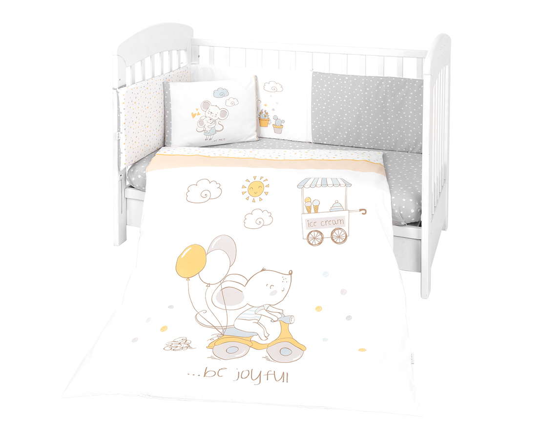 Бебешки спален комплект 6 части 60/120 Joyful Mice