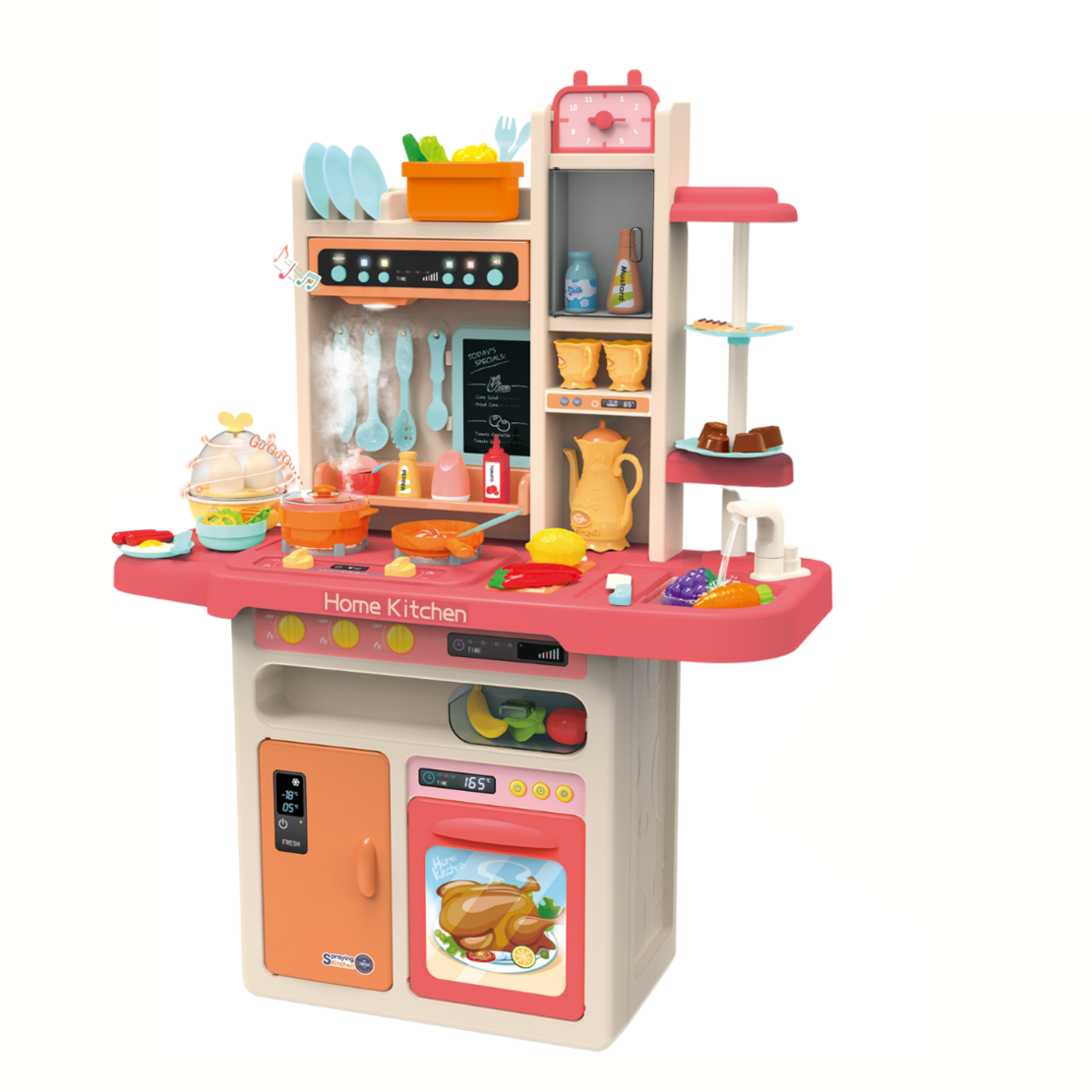 Детска кухня Buba Home Kitchen, 65 части, 889-162, розова 
