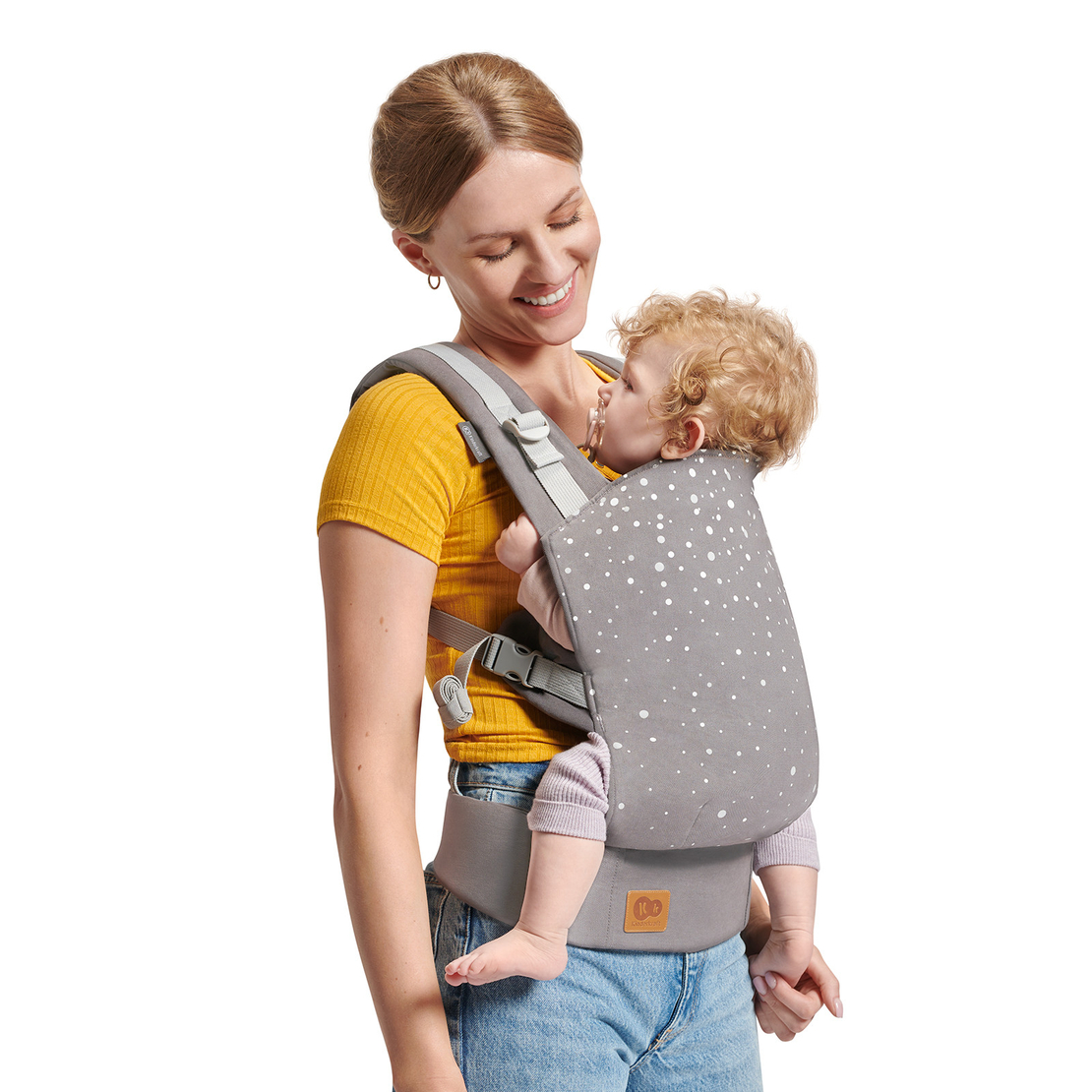  Ергономична раница за бебе KinderKraft NINO, CONFETTI GREY 