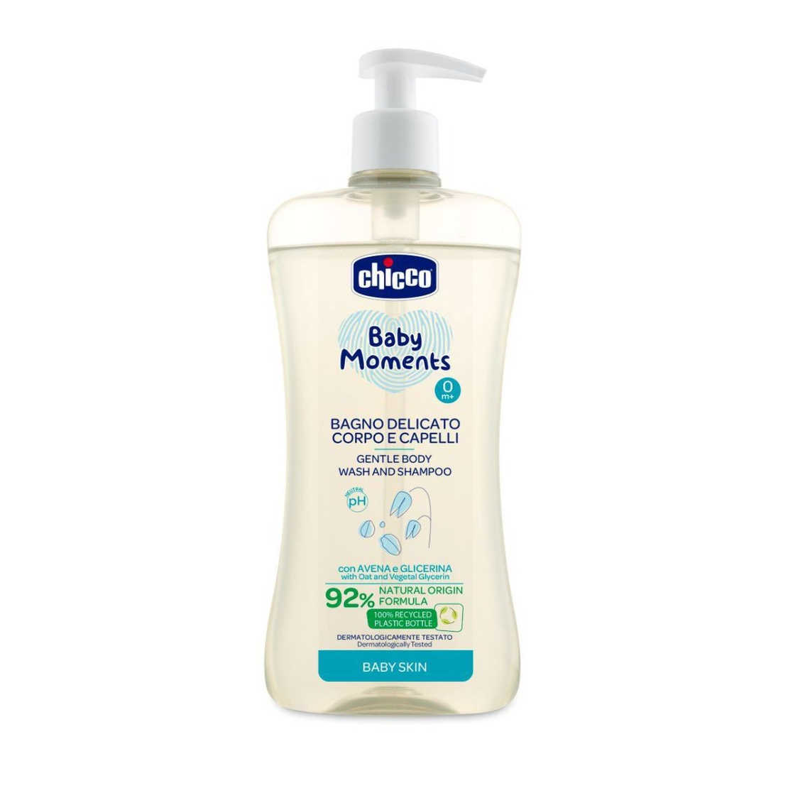 CHICCO Шампоан за коса и тяло Baby Moments 0м+ 500 мл.