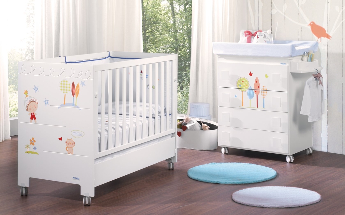 Скрин с вана за къпане и повивалник B947 white/white blue