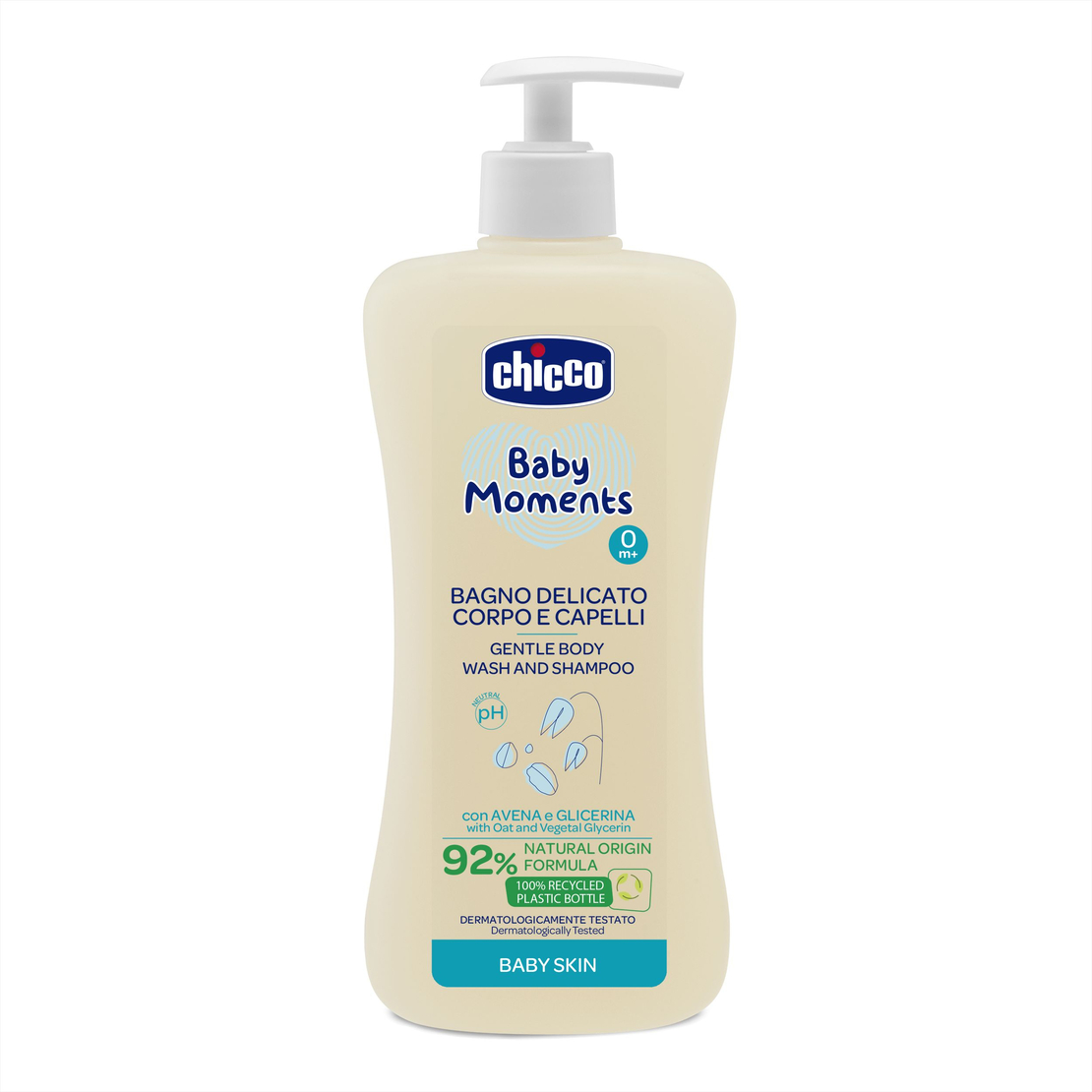 CHICCO Шампоан за коса и тяло Baby Moments 0м+ 500 мл.