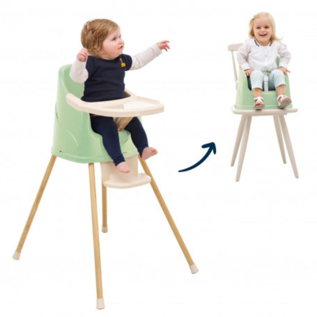 Thermobaby Youpla Столче за хранене  2 в 1 Зелено