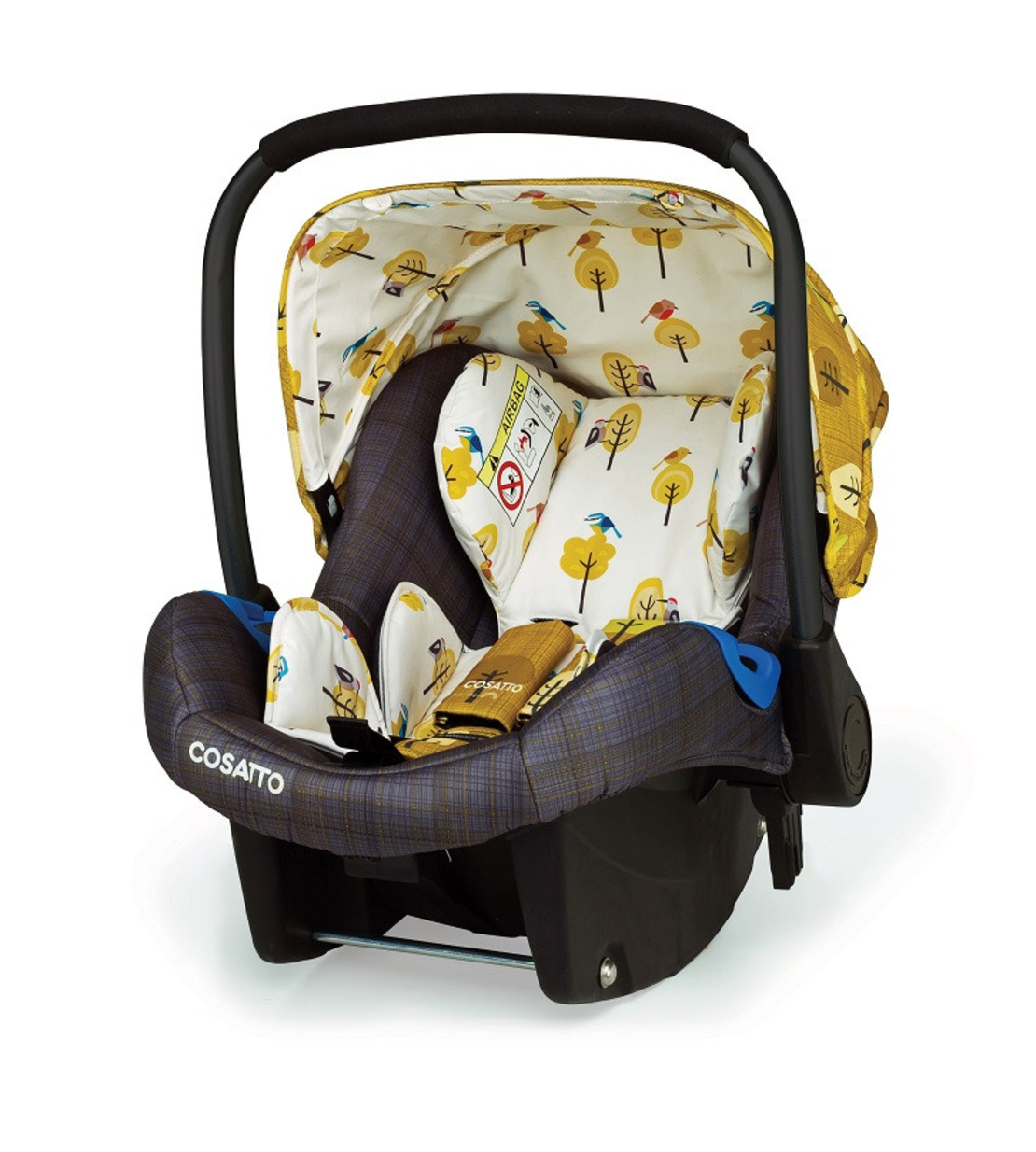 Комплект количка Cosatto Giggle Quad Spot the birdie 5в1, i-Size база и чувалче за крака