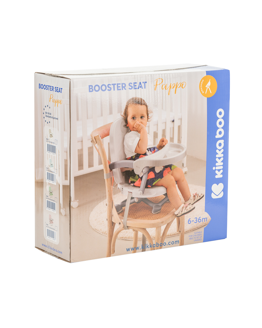 KikkaBoo Столче за Хранене с Повдигане Pappo Mint