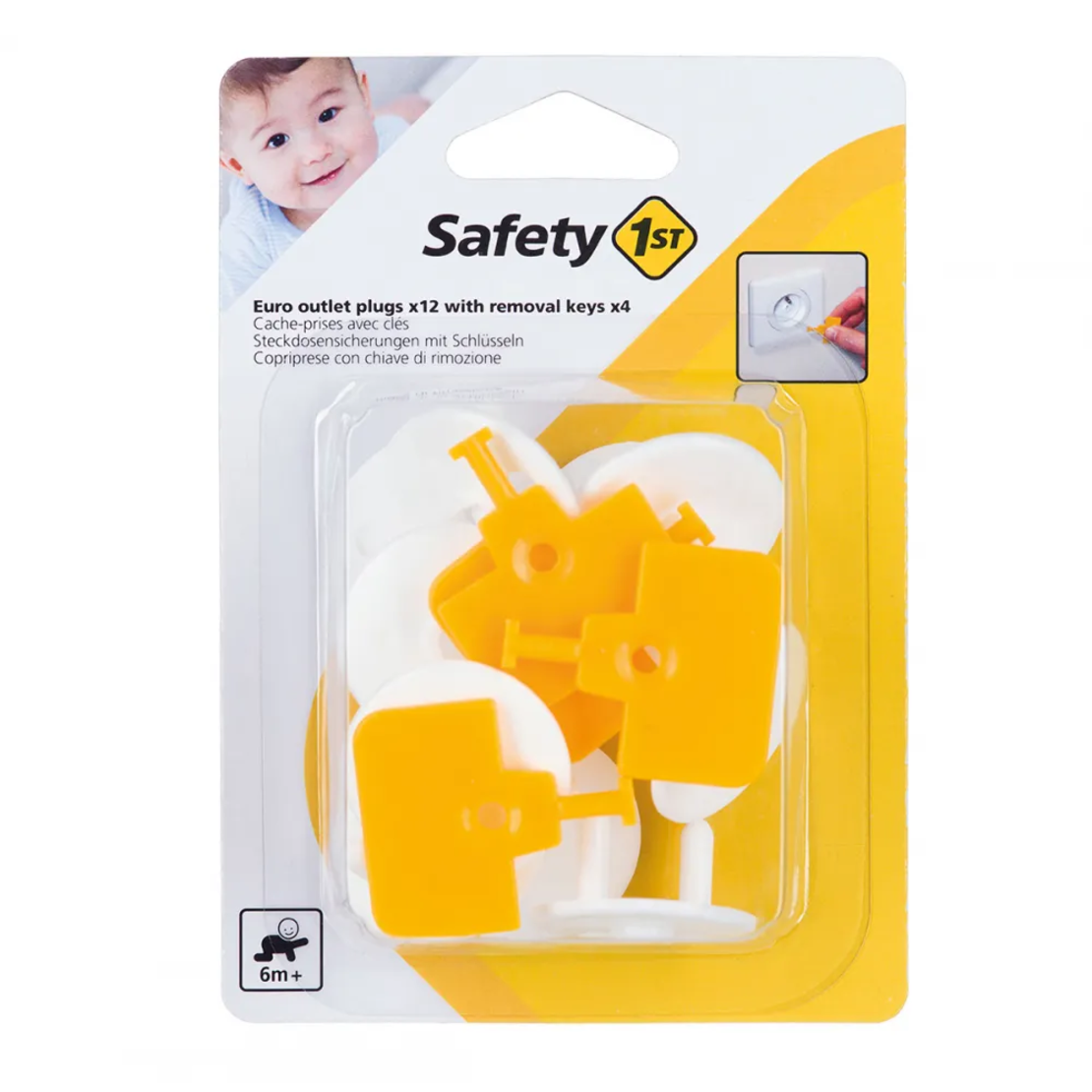 SAFETY 1st Предпазител за контакт с ключ за премахване 12+4 Броя