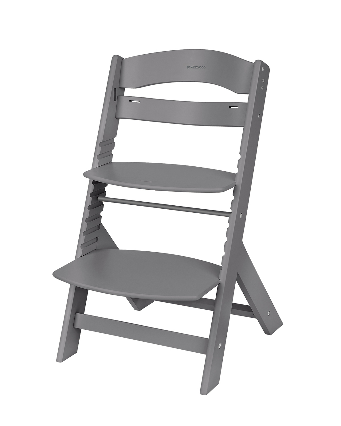 KikkaBoo Дървен Стол за Храненe Nordy Dark Grey