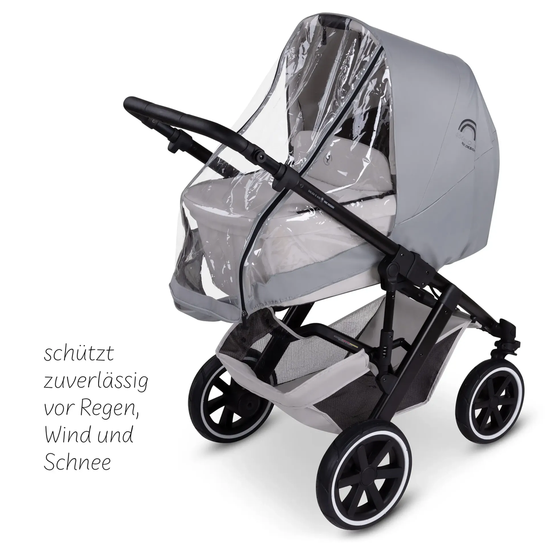 ABC Design Rain Cover 4 Seasons for Stroller Дъждобран с Цип за Детска Количка 2 в 1