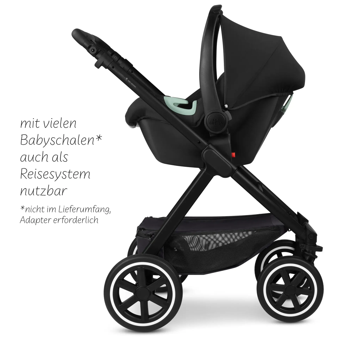 ABC Design Samba 2 Coal Комбинирана Детска Количка 2 в 1