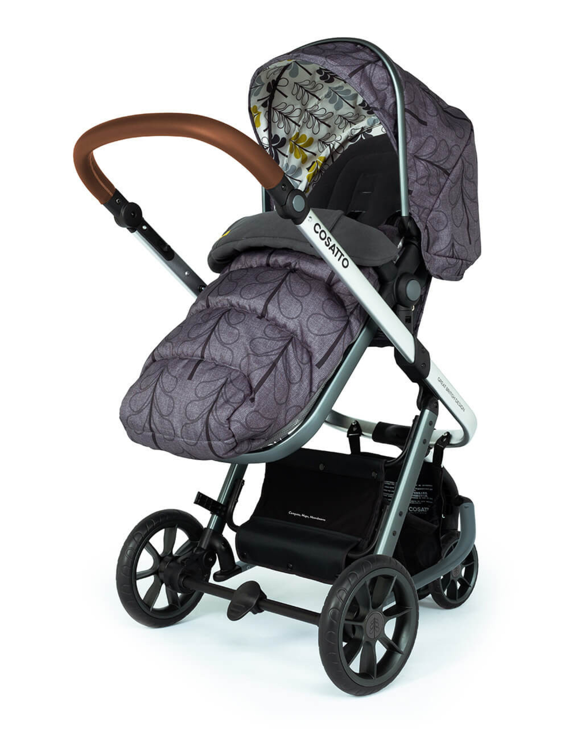 Комплект количка Cosatto Giggle 3 Fika Forest 5в1, i-Size база и чувалче за крака
