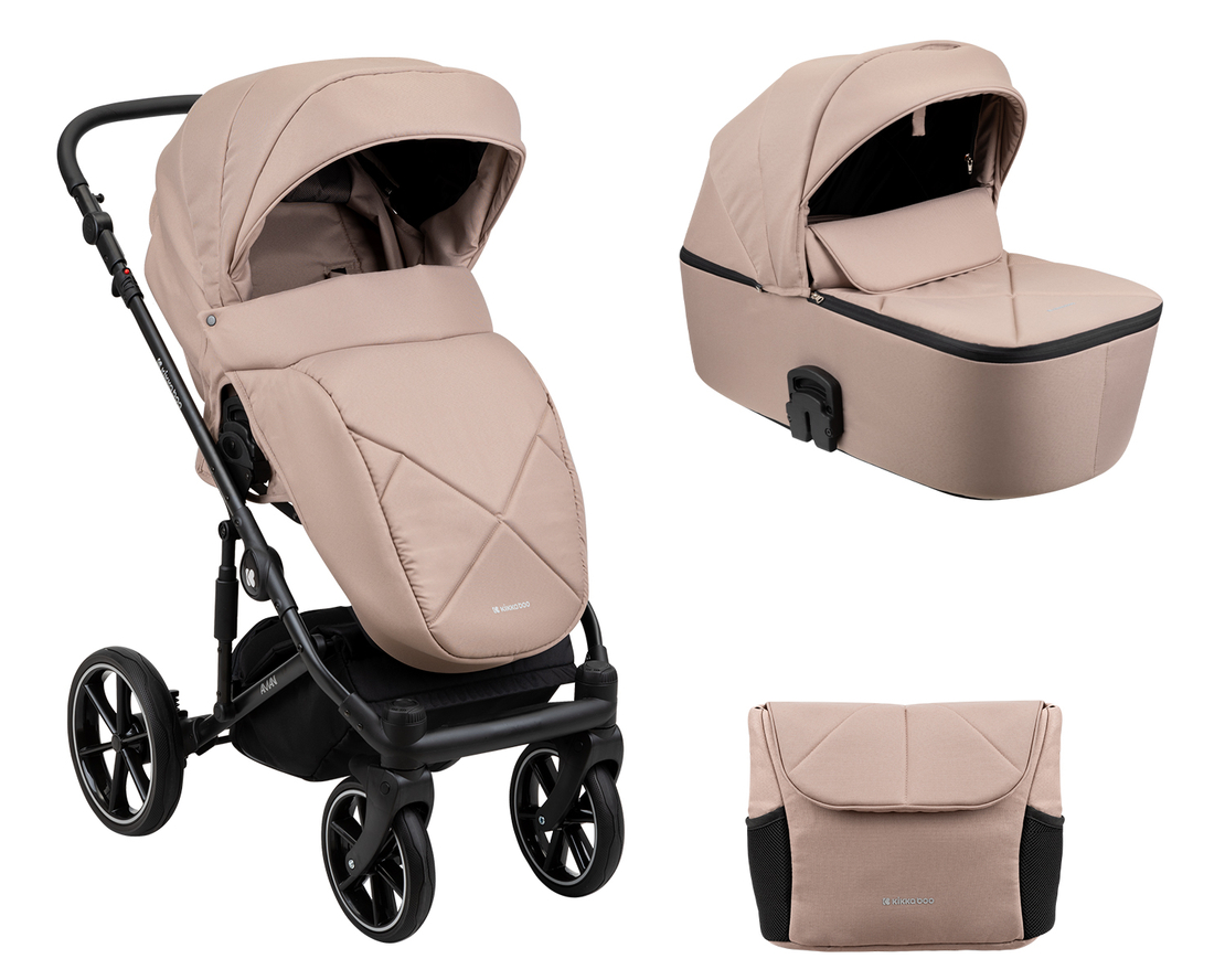 Комбинирана количка 2в1 с твърд кош Amani Beige