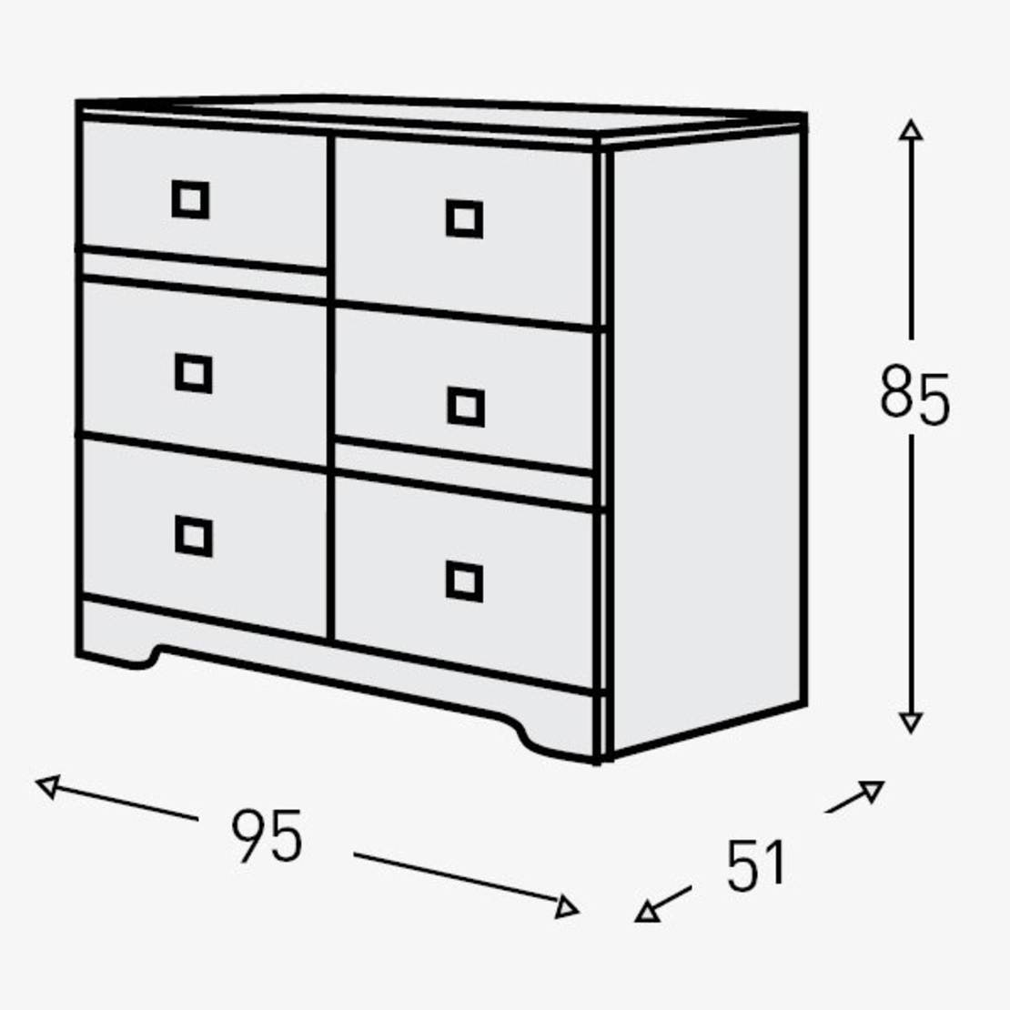 Скрин 3 чекмеджета CO 1415 white