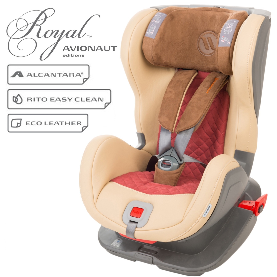  Столче за кола Avionaut Glider Royal L.04, 9-25 кг, Бежово/Червено 