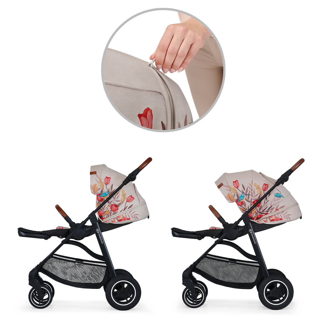  Бебешка количка KinderKraft ALL ROAD, птици 