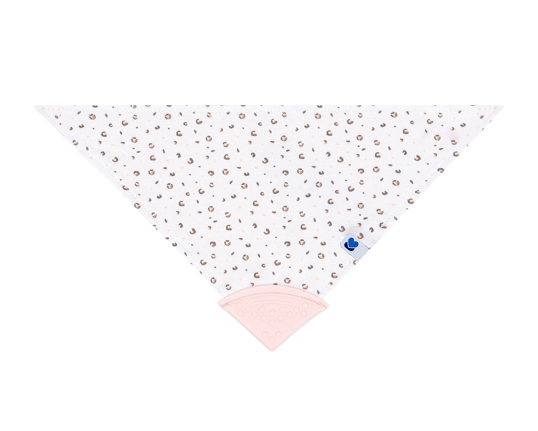 KikkaBoo Лигавник-бандана с чесалка Savanna Pattern Pink