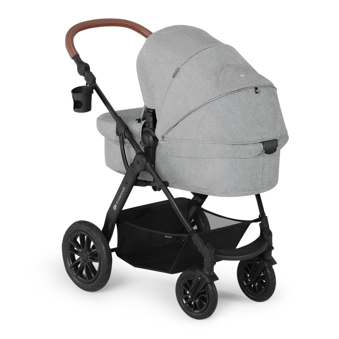 Количка KinderKraft Xmoov 2023, 3в1, Светло сива