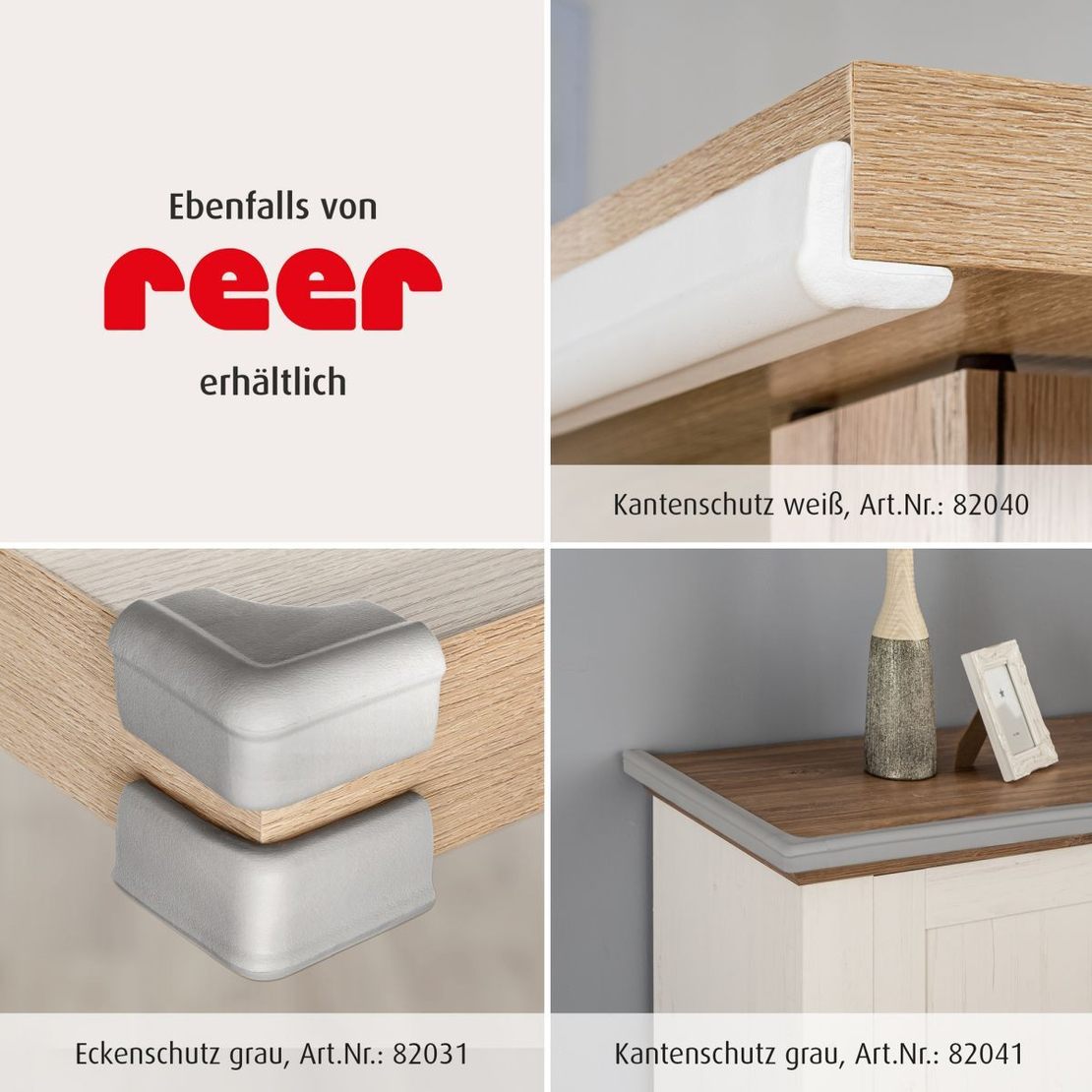  Меки протектори за ъгли Reer 82030, 4 броя, бели 
