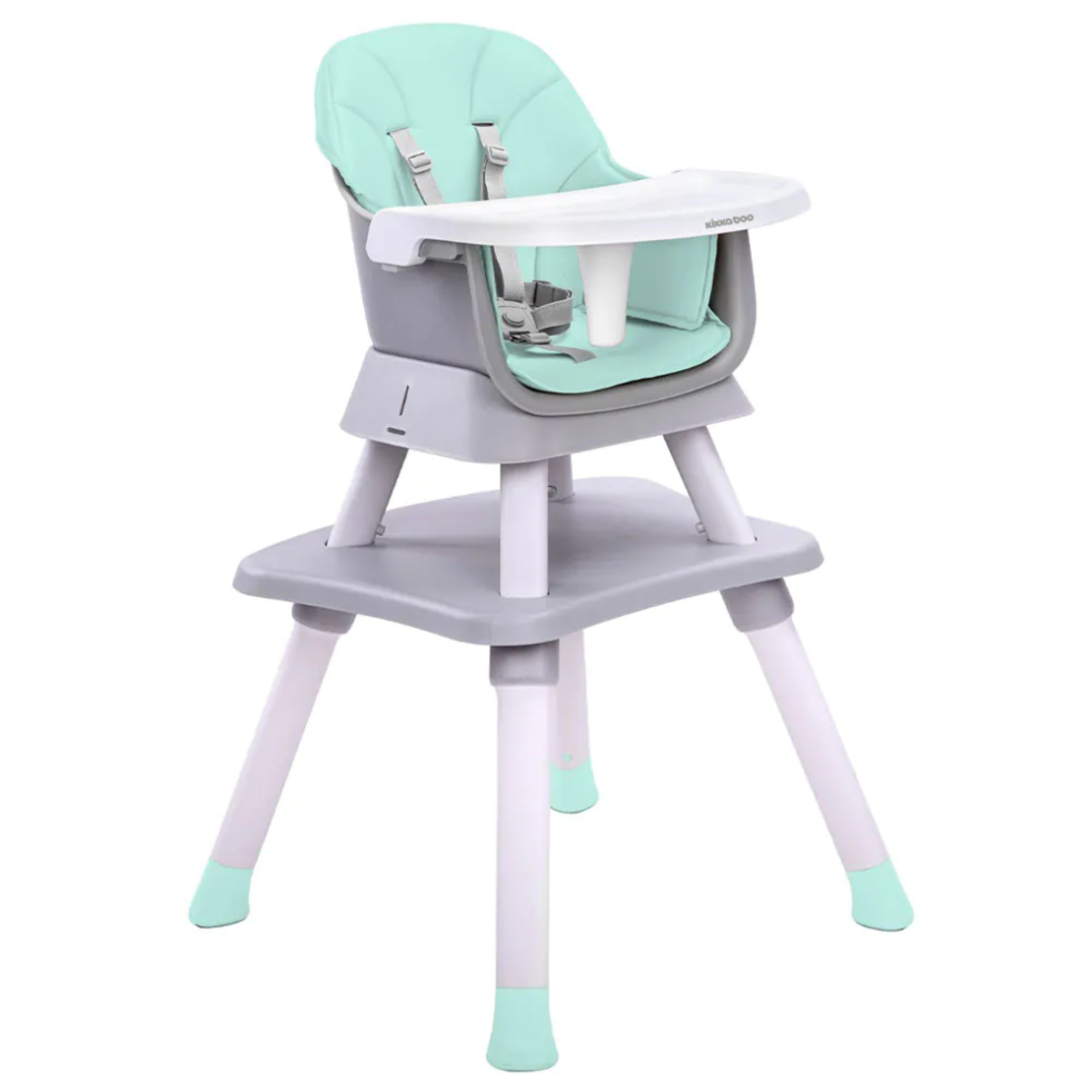 KikkaBoo Стол за хранене 6 в 1 EAT N PLAY MINT