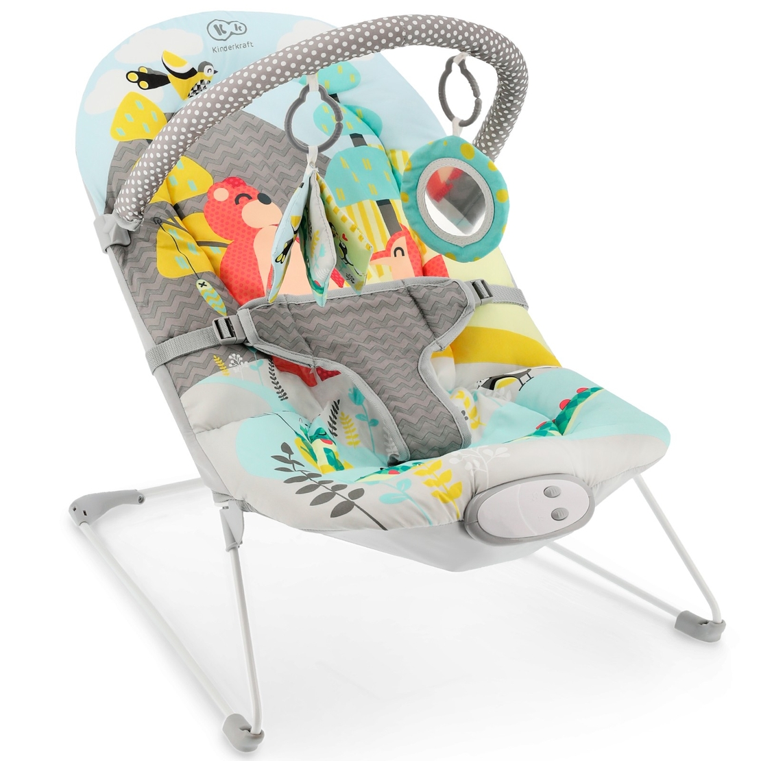 Шезлонг с вибрация KinderKraft MilyFUN, 8 мелодии