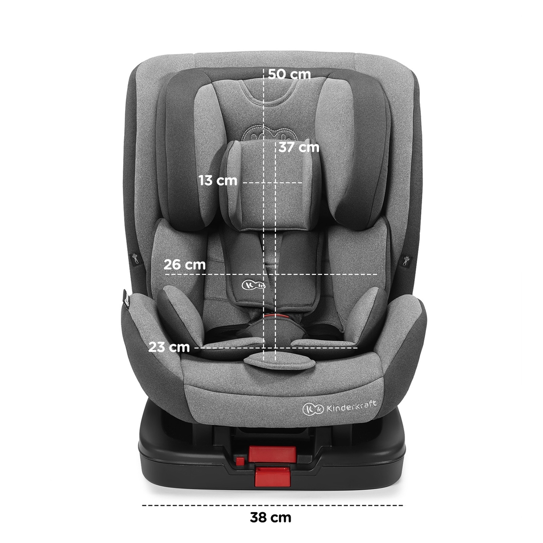  Столче за кола KinderKraft Vado, IsoFix, 0 - 25 kg, Сиво 