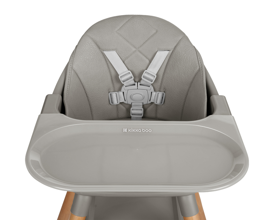 KikkaBoo Стол за Хранене 6в1 Woody Grey 2024