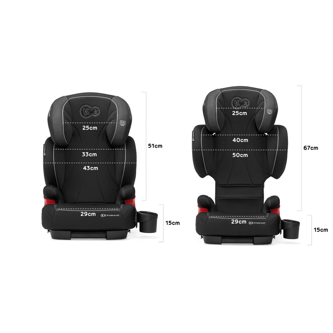 Столче за кола KinderKraft Unity IsoFix, Черно 