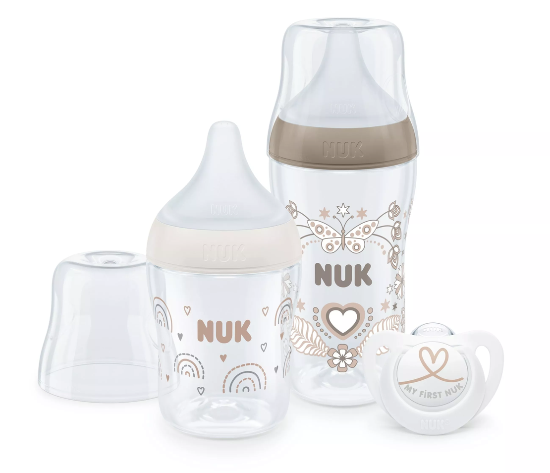 NUK Perfect Match РР Подаръчен Комплект от 3 части със Сърце и Дъга