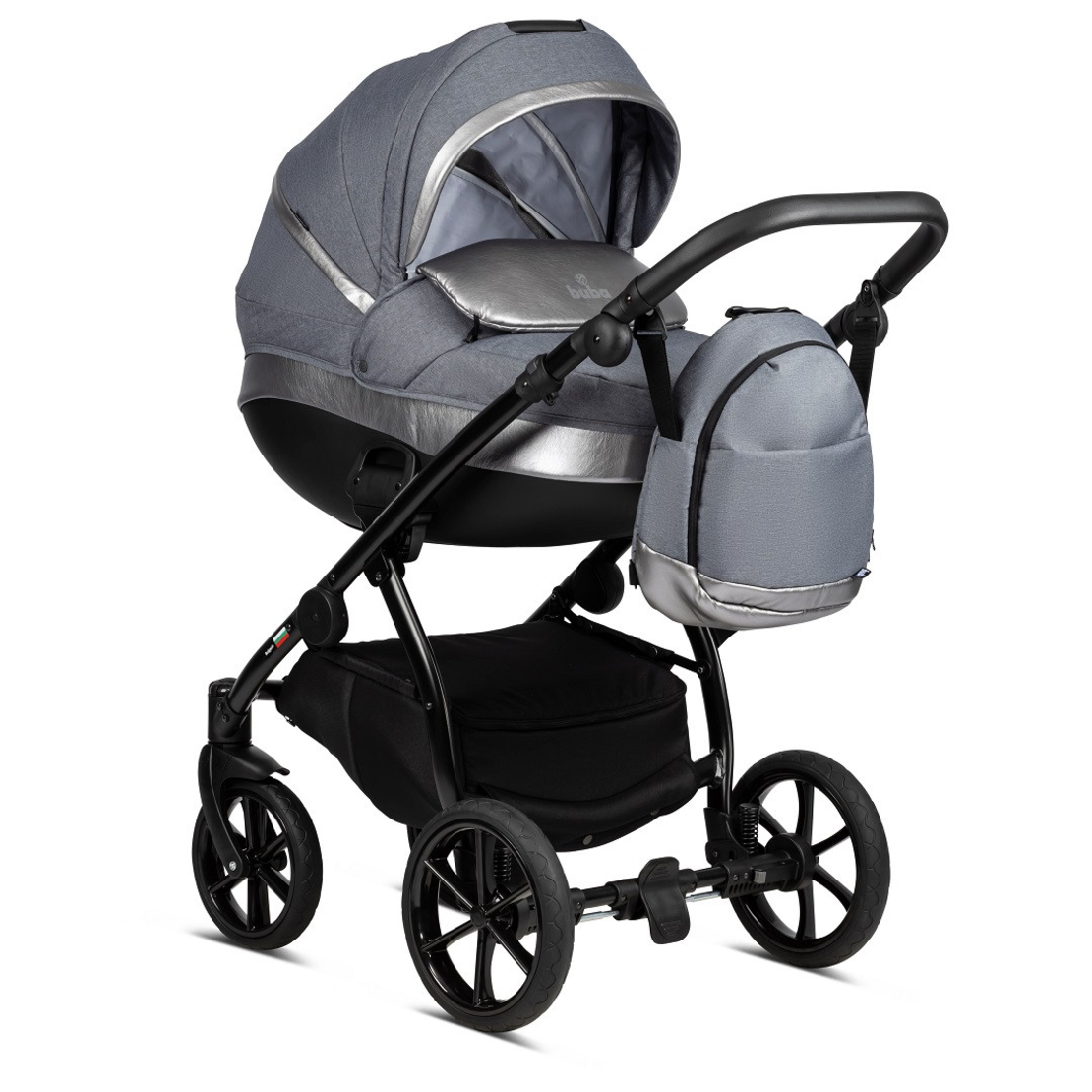 Бебешка количка Buba Zaza 3в1, 021 Dark Grey